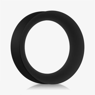 Plug Silicone Preto Redondo vazado em silicone flexível