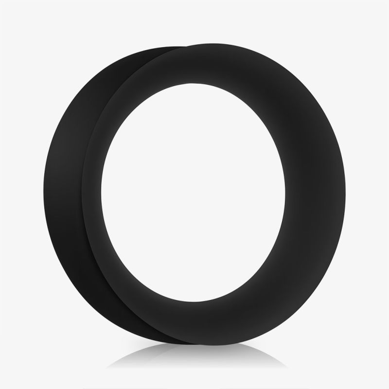 Plug Silicone Preto Redondo vazado em silicone flexível