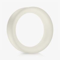 Plug Silicone Branco Leitoso Vazado e Confortável | ALARGS