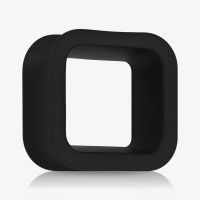 Plug Silicone Preto Quadrado - Alargador Vazado Confortável