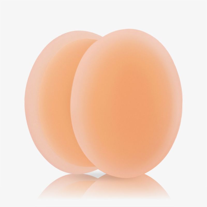 Plug Silicone Pêssego Fechado com design discreto e material macio