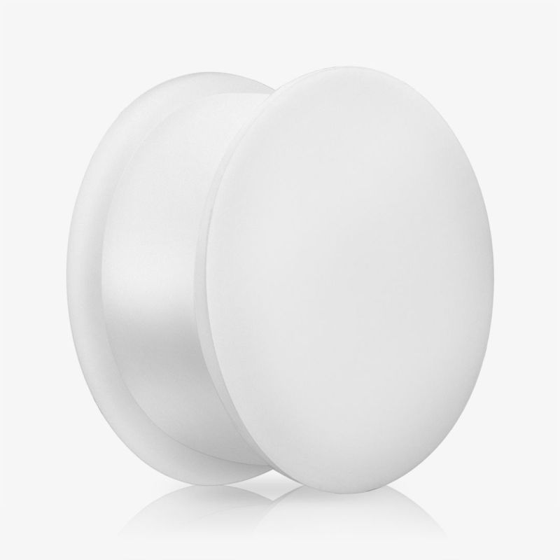 Plug Silicone Branco Fechado de silicone flexível com acabamento liso