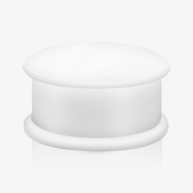 Plug Silicone Branco Fechado confortável e flexível | ALARGS