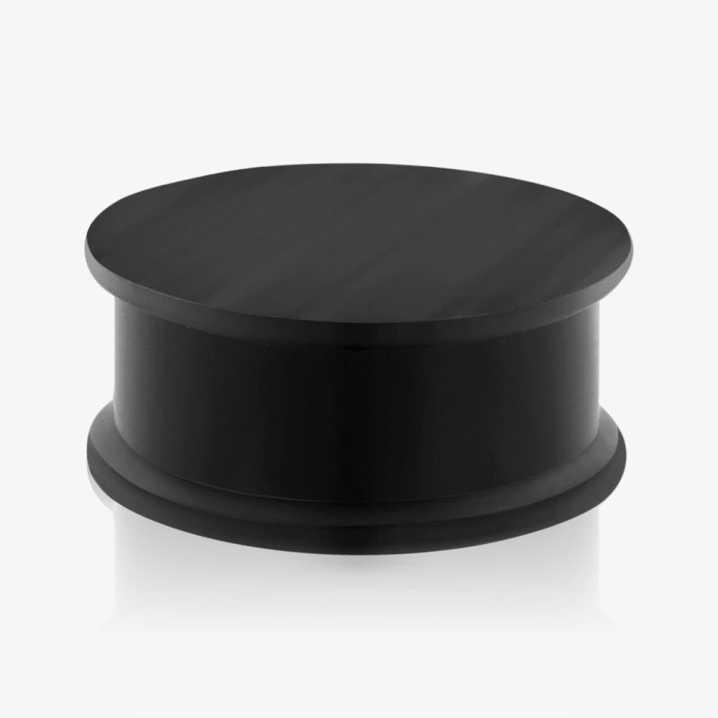 Plug Silicone Preto Fechado para Alargador de Orelha