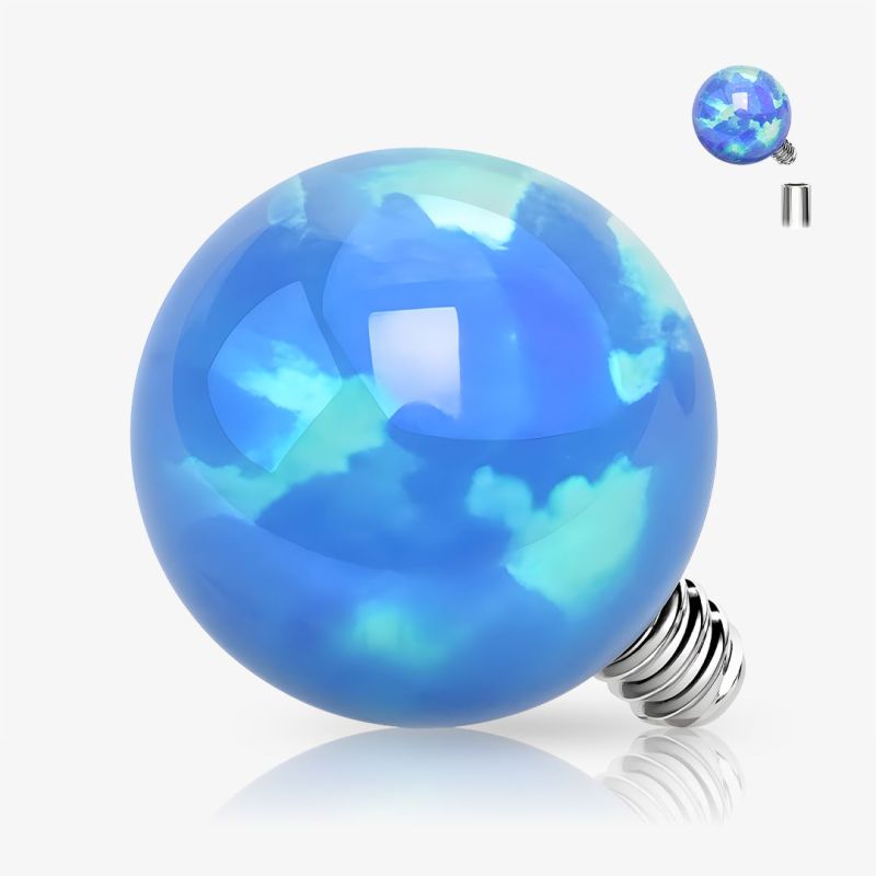 Bolinha Opala Base Microdermal em Aço – Toque de Cor