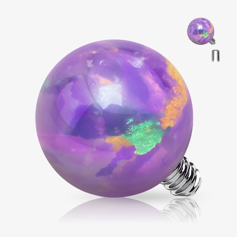 Bolinha Opala Base Microdermal em Aço – Toque de Cor