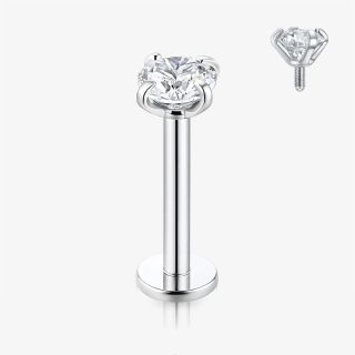 Piercing Labret Titânio Ponto de Luz - Piercings de Sobrancelha