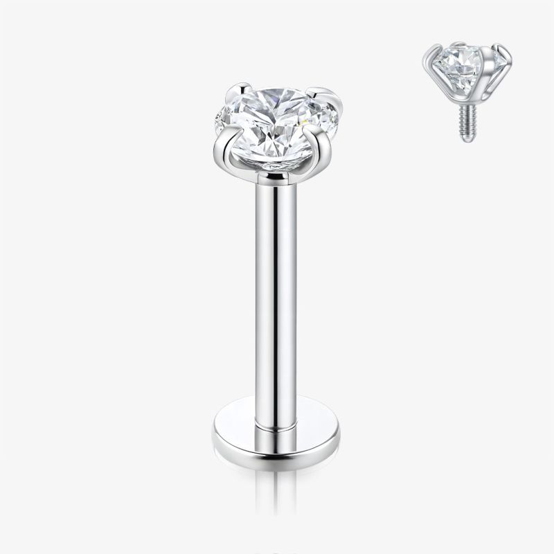 Piercing Labret Titânio Ponto de Luz - Piercings de Sobrancelha