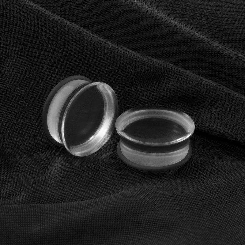 Plug de Acrílico Transparente com O-ring para Alargador