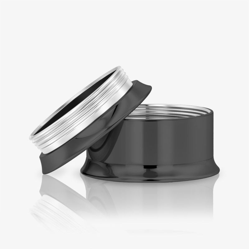 Alargador de Orelha de Titânio Preto Flangeado c/ Rosca Interna