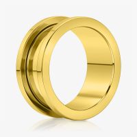 Titânio Dourado Rosca Alargador: hipoalergênico, ~40% mais leve que o