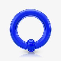 Argola de Acrílico Azul Translúcido - Captive é na ALARGS