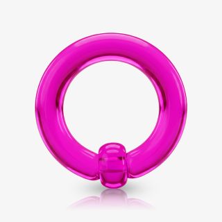 Argola de Acrílico Rosa Translúcido - Captive é na ALARGS