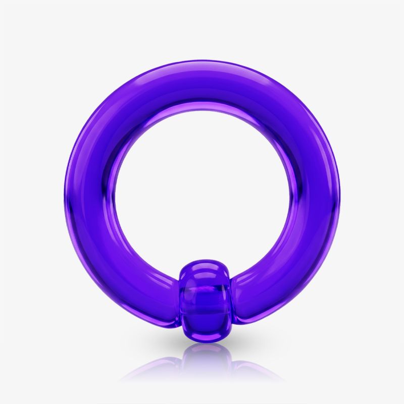 Argola de Acrílico Violeta Translúcido - Captive - Argola