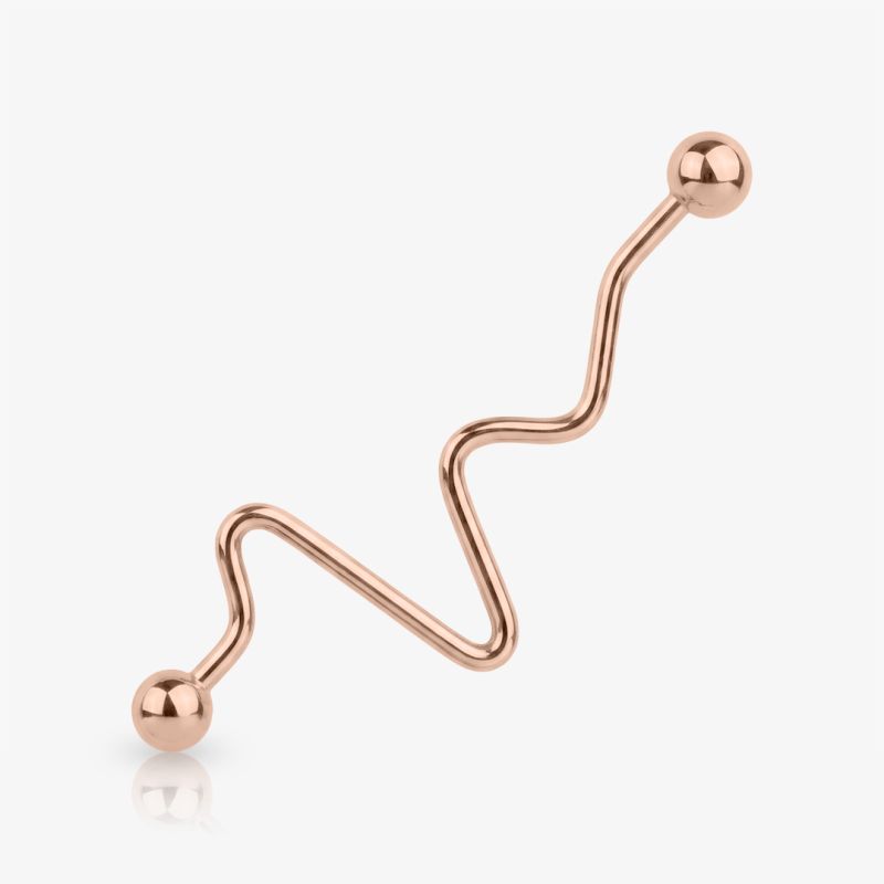 Piercing Transversal Rosê Batimento - Piercings Transversal