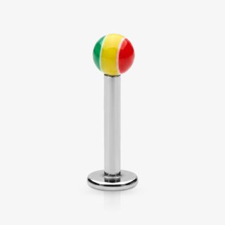 Monroe Prateado Bolinha Reggae com bolinha colorida em aço
