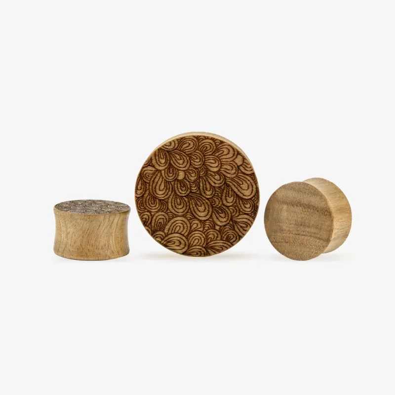 Alargador Plug Gravado Arte Abstrata - Gravado à Laser