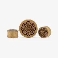 Alargador Plug Gravado Flor III é na ALARGS