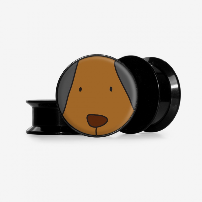 Plug Cara de Cachorro com estampa fofa em diversas bases e tamanhos