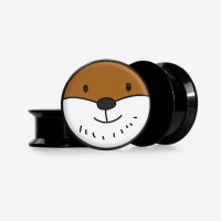 Plug Cara de Cachorro com Estampa Fofo e Estilizado