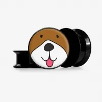 Plug Cara de Cachorro | Estampa Fofa em Vários Materiais