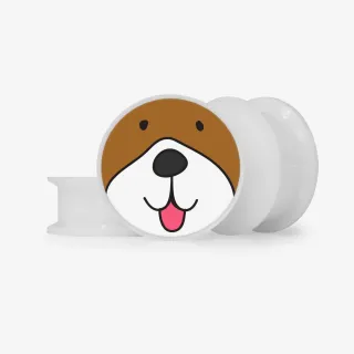 Plug Cara de Cachorro 4 - Base Selecionável - Animal