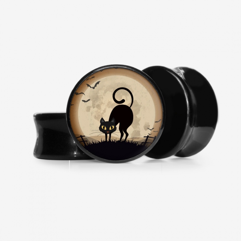 Plug Gato Preto - Base Selecionável - Animal