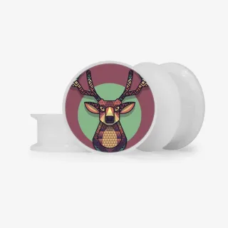 Plug Cervo Colorido - Base Selecionável - Animal