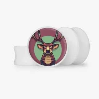 Plug Cervo Colorido - Base Selecionável - Animal