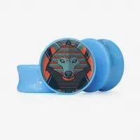 Plug Tribo do Lobo – Alargador Lobo Tribal com Estampa Única