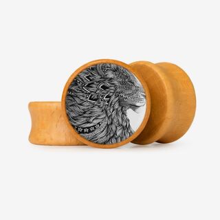 Plug Leão Tribal - Base Selecionável - Animal
