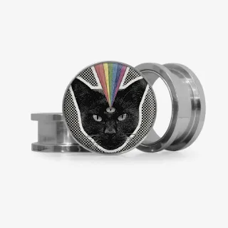 Plug Gato de 3 Olhos - Base Selecionável - Animal