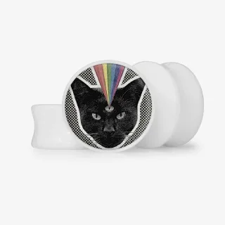 Plug Gato de 3 Olhos - Base Selecionável - Animal