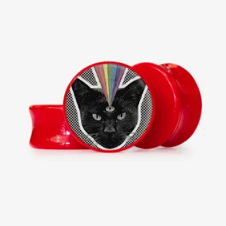 Plug Gato de 3 Olhos - Base Selecionável - Animal