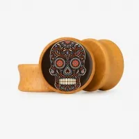 Plug Caveira Mexicana I com Estampa Colorida Autêntica