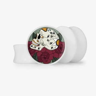 Plug Caveira e Rosas - Base Selecionável - Caveira