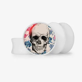 Plug Caveira floral - Base Selecionável - Caveira