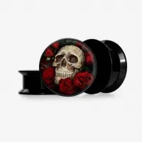 Plug Caveira Floral II com Base à Escolha e Estilo Único