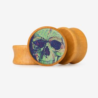 Plug Caveira Psicodélica - Base Selecionável - Caveira