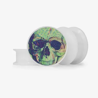 Plug Caveira Psicodélica - Base Selecionável - Caveira