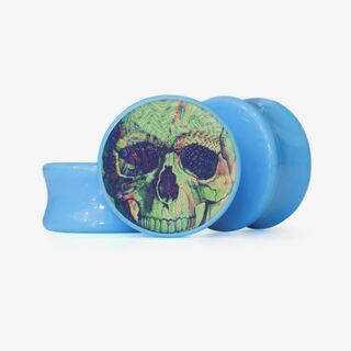 Plug Caveira Psicodélica - Base Selecionável - Caveira