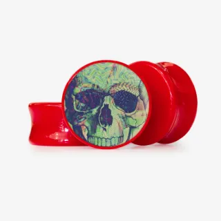 Plug Caveira Psicodélica - Base Selecionável - Caveira