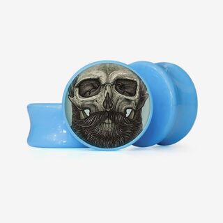 Plug Caveira Barbada - Base Selecionável - Caveira