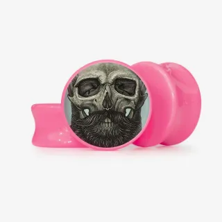 Plug Caveira Barbada - Base Selecionável - Caveira