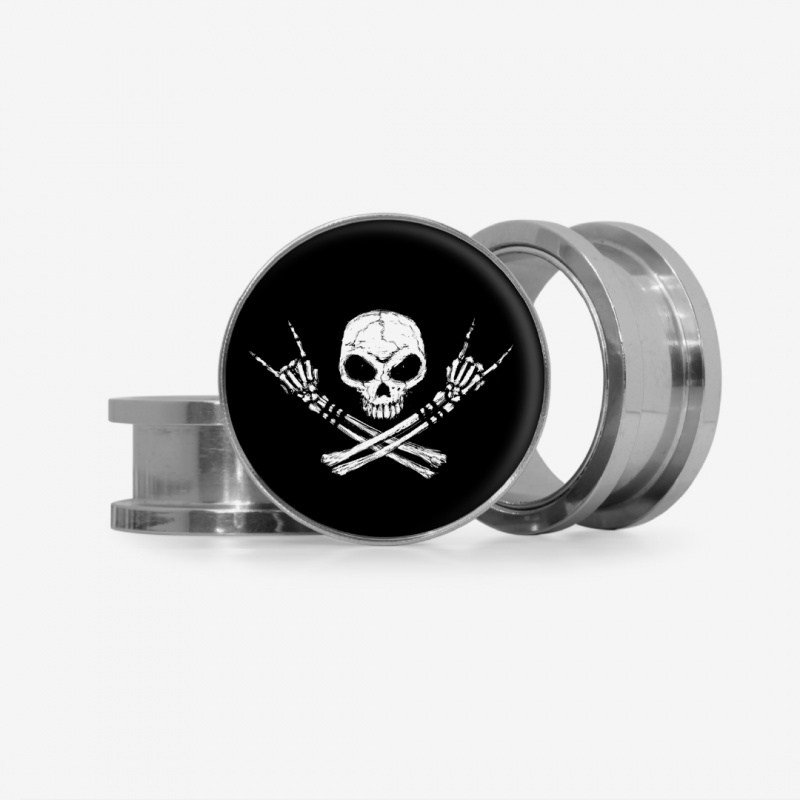 Plug Caveira Metal - Base Selecionável - Caveira