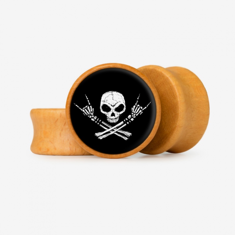 Plug Caveira Metal - Base Selecionável - Caveira