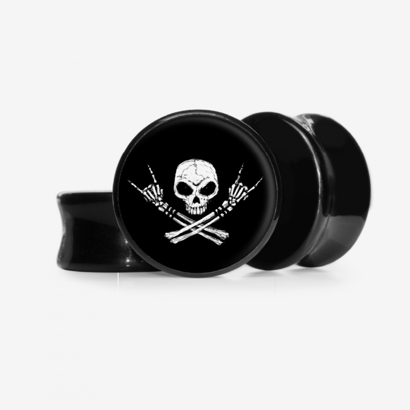 Plug Caveira Metal - Base Selecionável - Caveira