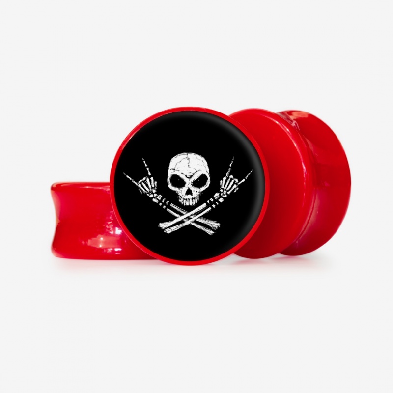 Plug Caveira Metal - Base Selecionável - Caveira