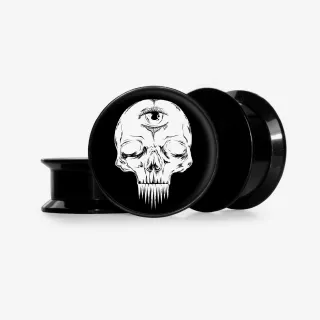 Plug 3 Olhos - Base Selecionável - Caveira