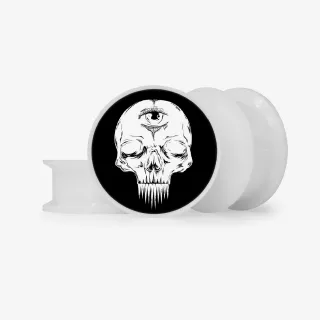 Plug 3 Olhos - Base Selecionável - Caveira